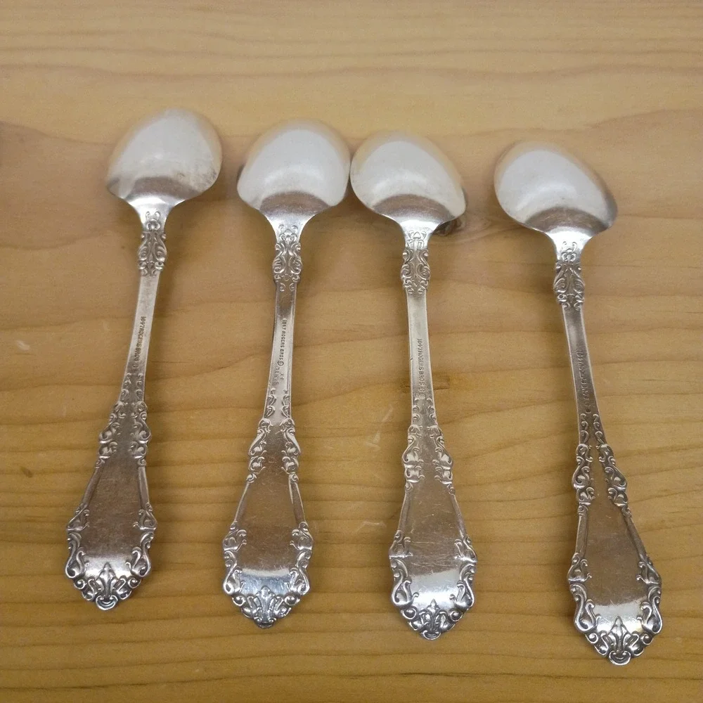 1847 Rogers Bros‎ BERKSHIRE Lot Of 4 Teaspoons Silverplate